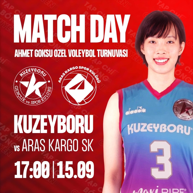 Link xem trực tiếp Trần Thị Thanh Thúy thi đấu ở châu Âu: Kuzeyboru vs Aras Kargo SK (17h00 hôm nay), giao hữu bóng chuyền - Ảnh 2.